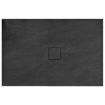 Plato De Ducha Rea Stone Black 90 X 120