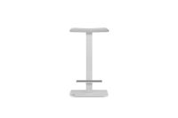 taburete 63 cm  asiento blanco estructura blanco