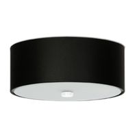 lampara de techo negro telavidrioacero alt 22 cm