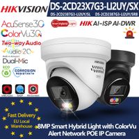 camara ip poe hikvision 8mp ds-2cd2387g3-lis2uysl ds-2cd2387g3-lis2uysrb 4k smart hybrid light colorvu30 acusense30