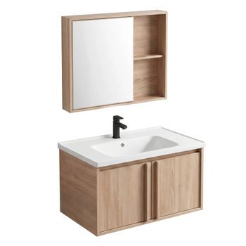 Conjunto De Muebles De Baño Con Lavabo Gama Beige T25023 Bxm 70cm