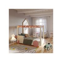 mathy by bols single discovery 1 canopy bed with optional trundle  bunk conversion kit - mathy powder blue