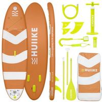 tabla paddle surf hinchable con accesorios huiike  sup con remo quillas inflador naranja 10