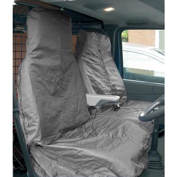 Heavy Duty Waterproof Van  Seat protector - Grey [Single Seat + Twin Cab Seat]