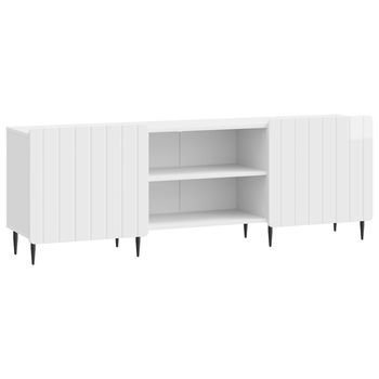 Mueble De Tv Brillante 150 X 31 X 52 Cm Madera De Ingeniería Vidaxl
