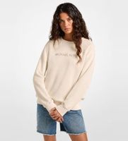 michael kors para mujer mr651z64my sudadera de algodon con logotipo en relieve blanco roto xs casual