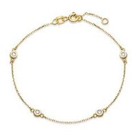pulsera para mujer en oro 9 quilates con circonita