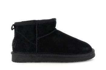 botines de ante con forro de pelo sintético black