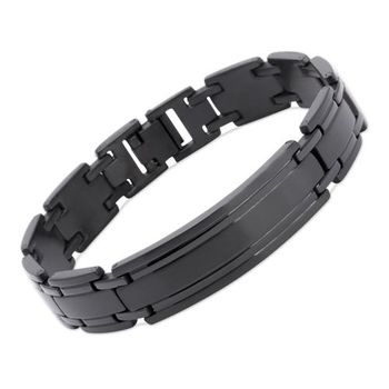 Pulsera de acero inoxidable ionic black plating 21cm