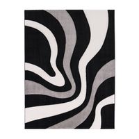 alfombra moderna diamora negro 60x110 cm