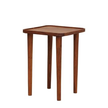 Mesa auxiliar de madera marrón