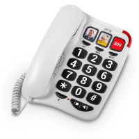 spc comfort numbers 2 telefono sobremesa para mayores blanco