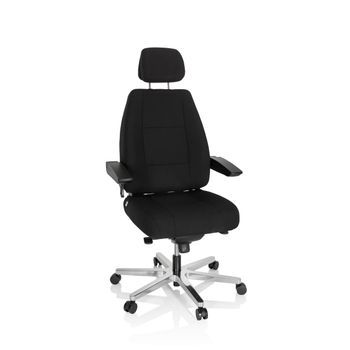 Silla De Trabajo / Silla Ejecutiva 24 Hours I Tejido Negro Hjh Office
