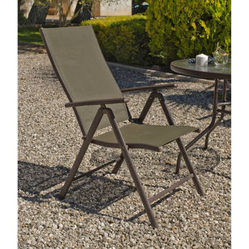 Sillón-tumbona Plegable Para Jardín Con Respaldo Ajustable