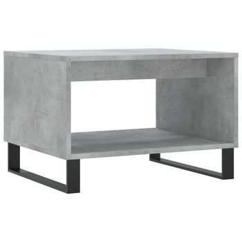 Mesa De Centro，mesa Auxiliar，mesa De Café Madera De Ingeniería Gris Hormigón 60x50x40 Cm