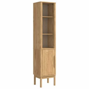 Mueble De Baño Alto Floro Marrón Cera 35 X 30 X 160 Cm Vidaxl