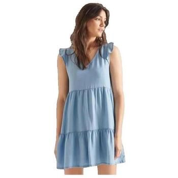 Superdry Vestido Robe Tinsley à volants bleu mi-délavé para mujer
