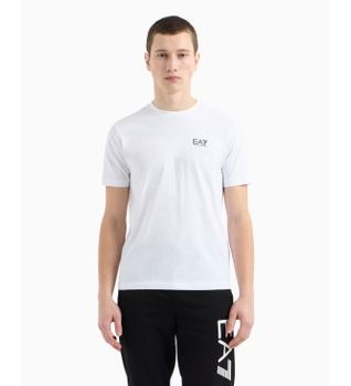 EA7 para hombre. 7M000567_AF10375 Camiseta AF10375-7M000567 blanco (L), Casual, Algodón, Manga corta