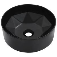 lavabo de bano moderno  lavabo 36x14 cm ceramica negro