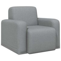 sillon gris claro tela vidaxl