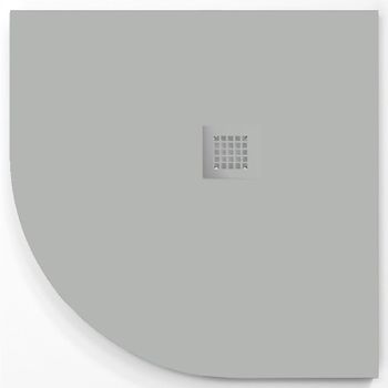 Plato De Ducha  Onda Curve Ceniza  80x80 Cm (radio 50) Rejilla Color