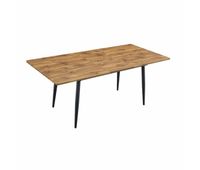 mesa de comedor rectangular 1905x80x762 cm - estilo industrial moderno patas metalicas efecto madera - madera