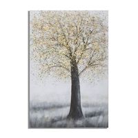 cuadro sobre lienzo con arbol multicolor 80x38x120 cm