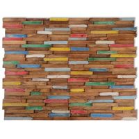 paneles revestimiento pared 10 uds madera maciza teca 103 m vidaxl