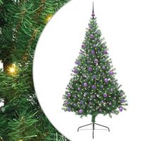 arbol de navidad artificial preiluminado verde 210 cm pvc vidaxl