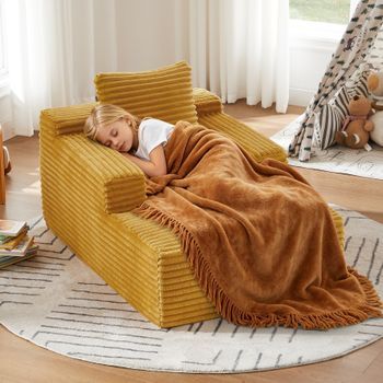 Canapé-cama Chaiselongue En Terciopelo Acanalado, Convertible En Sillón Relajante, Sin Montaje, Moderno