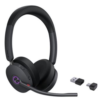 Auriculares Yealink BH74 inalámbricos Bluetooth con Cancelación de Ruido, doble micrófono, uso profesional oficina, negros