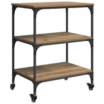 Carro De Cocina Roble Artisan 60 X 41 X 76 Cm Vidaxl