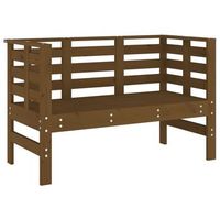 banco de jardin  banco de exterior  silla de jardin madera maciza pino marron miel 1115x53x71 cm