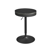 ekho coleccion - mesa de bar regulable en altura negro ebano  negro tinta