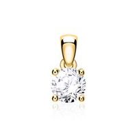 colgante de diamantes para mujer en oro 14 quilates