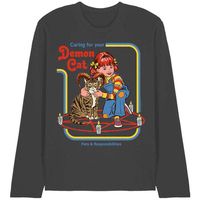 steven rhodes camiseta manga larga caring for your den cat para hombre