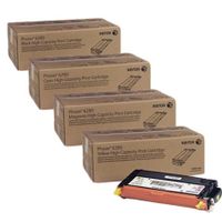 original multipack xerox phaser 6280 printer toner cartridges 4 pack -106r01395