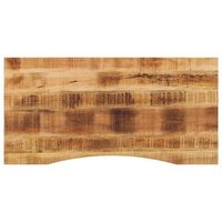 tablero escritorio con curva madera mango rugosa 140x60x25 cm vidaxl