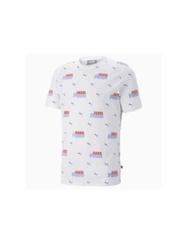Camiseta Puma Ess+ Logo Power Aop Blanco