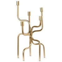 candelabro para 5 velas decoracion minimalista dorado porrtela