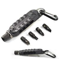 mini destornillador multifuncional para exteriores destornilladores con forma de llavero edc herramienta de reparacion de acero portatil