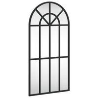 espejo de pared arco de hierro negro 30x60 cm vidaxl