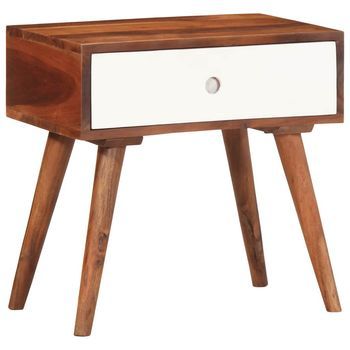 Mesa Auxiliar Madera Maciza Acacia 45x30x45 Cm Vidaxl
