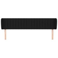 cabecero cama mueble de dormitorio de tela 203 x 23 x 7888 cm negro m020007877
