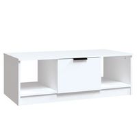 mesa de centro madera de ingenieria blanco 102x50x36 cm