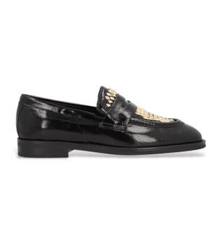 Alpe para mujer. 533949 Mocasines de piel New Mimi negro (39), Plano, Ninguno, Casual