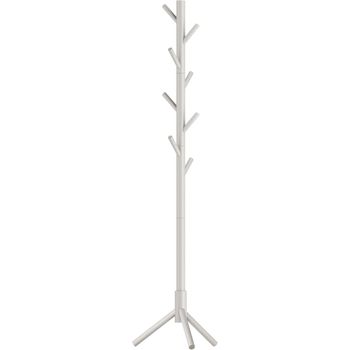 Perchero de pie de madera maciza para ropa de color beige capuchino