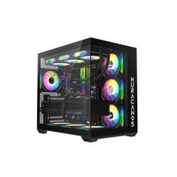 caja supra gaming huracan95 argb negra atx 4 ventiladores cristal templado usb 30