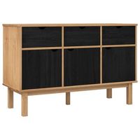 aparador otta marron y negro 114 x 43 x 735 cm vidaxl