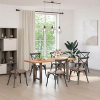 patas para mesapierna de mesa de centro de acero natural 2 uds 50x72-73 cm